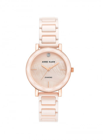 Women's Ceramic Analog Wrist Watch AK3364LPRG
