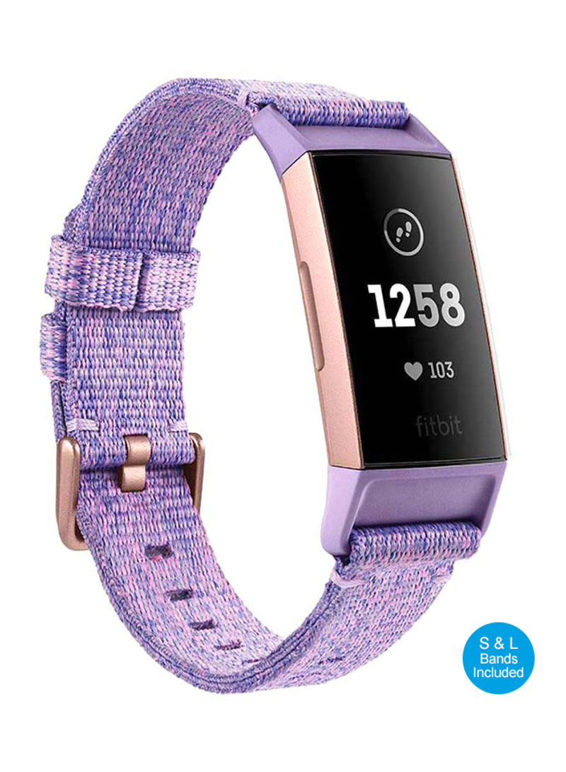 Charge 3 Special Edition Fitness Tracker With Swim Tracking Lavender Woven/Rose Gold