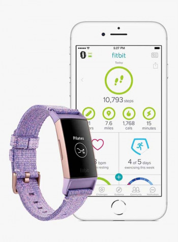 Charge 3 Special Edition Fitness Tracker With Swim Tracking Lavender Woven/Rose Gold