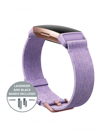 Charge 3 Special Edition Fitness Tracker With Swim Tracking Lavender Woven/Rose Gold
