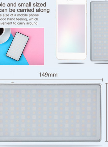 Mini Pocket RGB LED Video Light Panel For DSLR Camera Silver/Yellow/Black