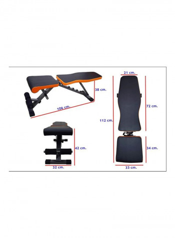 Multi-Function Adjustable Bench 127x109x213cm