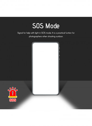 Portable RGB LED Video Light Panel Black/White