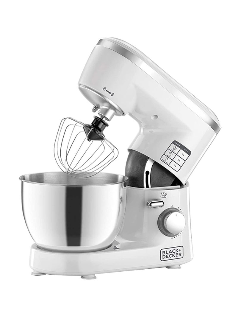 Stand Mixer And Kitchen Machine With Stainless Steel Bowl 6 Speed 1000W SM1000-B5 White/Silver