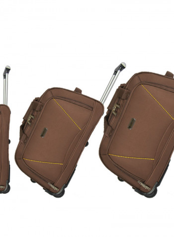 3 Piece Softside Duffel Bags Set Coffee