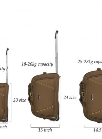 3 Piece Softside Duffel Bags Set Coffee