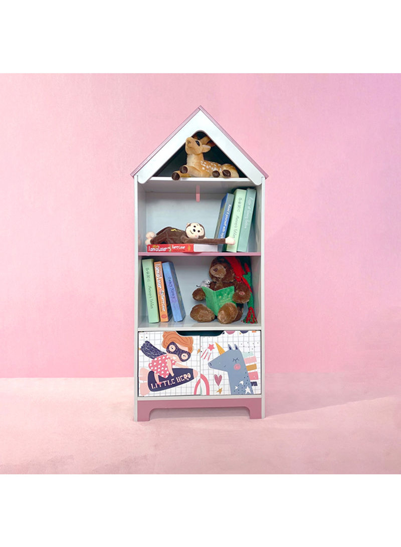 Super Girl Bookcase Pink/White 30x116x51cm