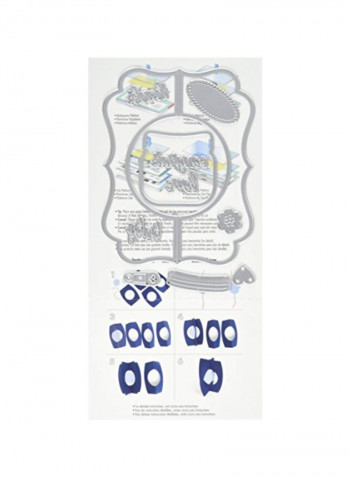 11-Piece Thinlits Lori Whitlock Dies Set Pink/White/Yellow