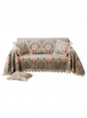 Retro Style Thick Sofa Slipcover Grey/Gold/Pink reviews Retro Style Thick Sofa Slipcover Grey/Gold/Pink