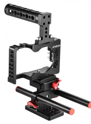 Aluminum Alloy Video Camera Cage Kit Black