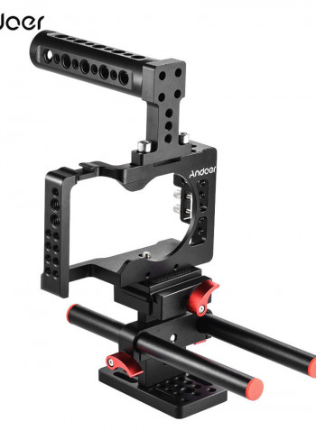 Aluminum Alloy Video Camera Cage Kit Black