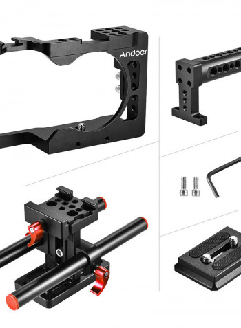 Aluminum Alloy Video Camera Cage Kit Black