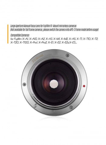 F1.8 Manual Focus Lens Large Aperture Silver/Black