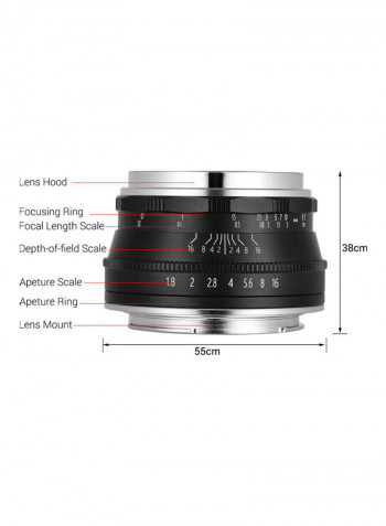 Large Aperture Mirror Camera Lens Black