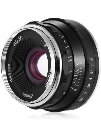 Large Aperture Mirror Camera Lens Black