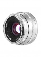 F1.8 Manual Focus Lens Large Aperture 5.5x3.8cm Silver/Black