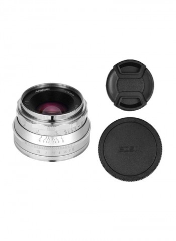 F1.8 Manual Focus Lens Large Aperture 5.5x3.8cm Silver/Black