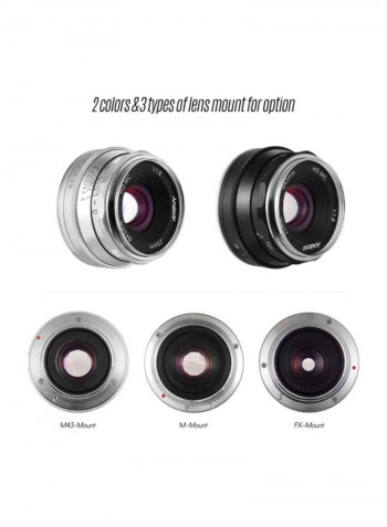 F1.8 Manual Focus Lens Large Aperture Black/White