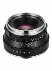 F1.8 Manual Focus Lens Large Aperture 10.5x8x8.5cm Black/Silver/White