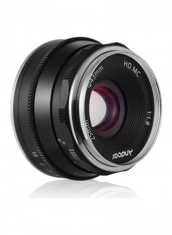 F1.8 Manual Focus Lens Large Aperture 10.5x8x8.5cm Black/Silver/White