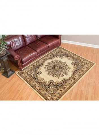 Dallas Floral Kirman Rug Brwon/Beige 60.96 x 91.44centimeter