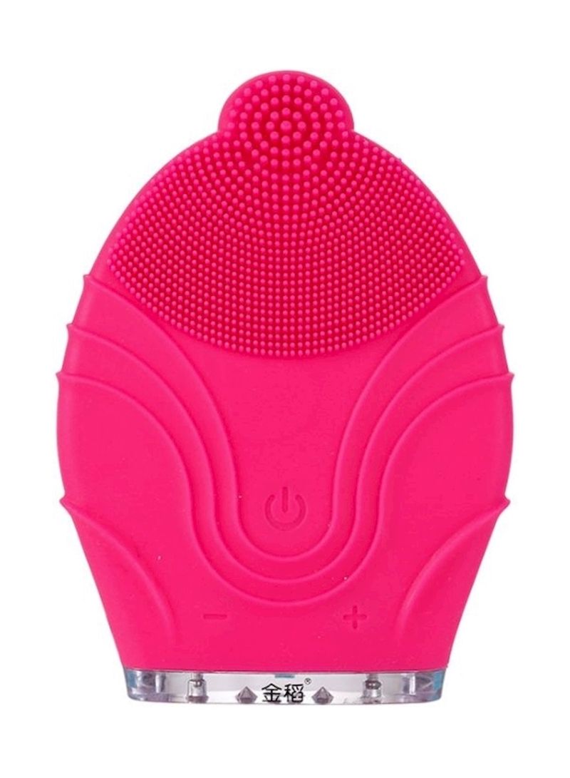 Silicone Facial Cleansing Brush Pink 78.9X32X100millimeter