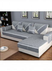 Colourblock Patchwork Sofa Slipcover Grey reviews Colourblock Patchwork Sofa Slipcover Grey