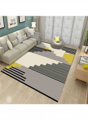 Geometric Pattern Anti-Sleep Soft Carpet Multicolour 80x160centimeter