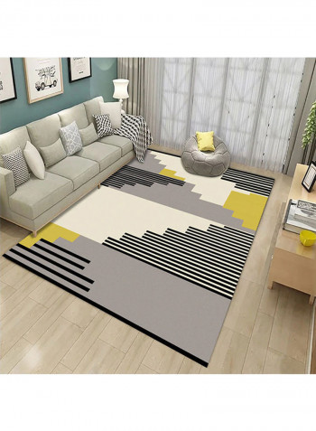 Geometric Pattern Anti-Sleep Soft Carpet Multicolour 80x160centimeter