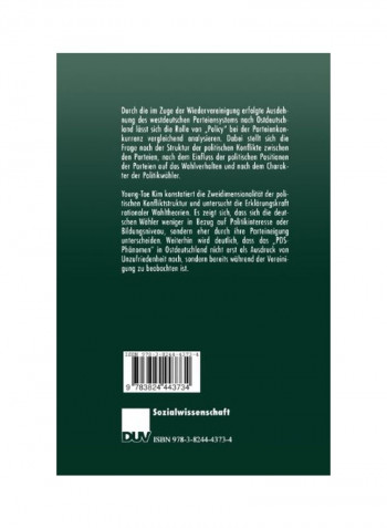 Politik Und Parteienkonkurrenz Im Vereinigten Deutschland Paperback