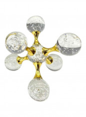 Molecular Shaped Decorative Paperweight Clear/Gold 253x622millimeter