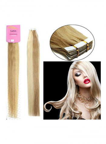 20-Piece Straight Hair Extension 27/613 Beige 20inch
