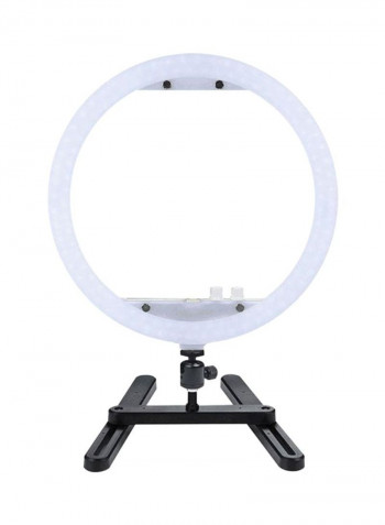 LED Ring Photography Light Kit White/Black