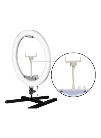 LED Ring Photography Light Kit White/Black