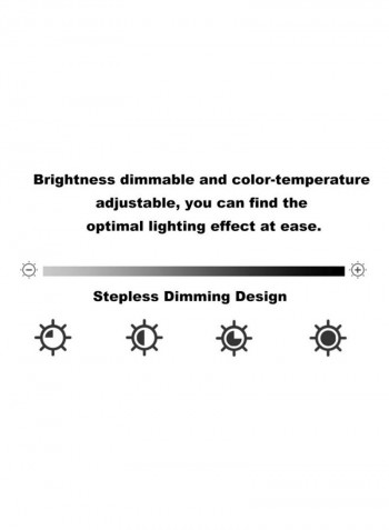 LED Ring Photography Light Kit White/Black