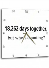 Dpp 112217 3 18,262 Days Together But Whos Counting Wall Clock Multicolour 15x15inch