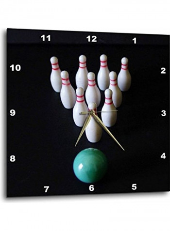Love Bowling Wall Clock Multicolour 15x15inch