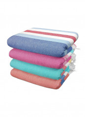 4-Piece Fouta Stripe Beach Towel Multicolour 36 x 70inch