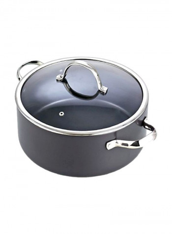 Nonstick Dutch Oven Casserole Stockpot With Lid Black