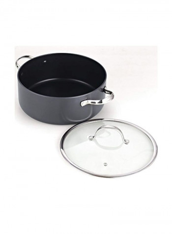 Nonstick Dutch Oven Casserole Stockpot With Lid Black