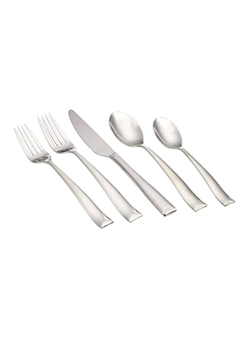 5-Piece Stainless Steel Cutlery Set Silver 10x12x12inch