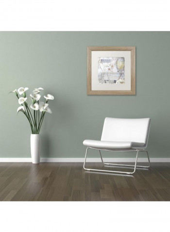 Beach House I Birch Frame Wall Art Multicolour 11 x 11inch