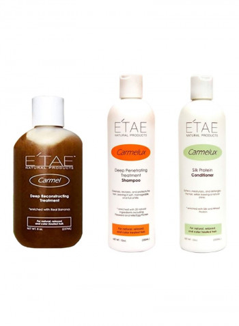 Pack Of 3 Carmelux Shampoo, Conditioner And Treatment Set