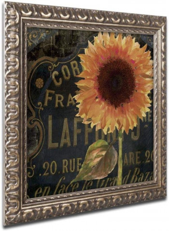 Sunflower Salon I Wooden Framed Wall Art Yellow/Black 11 x 11inch