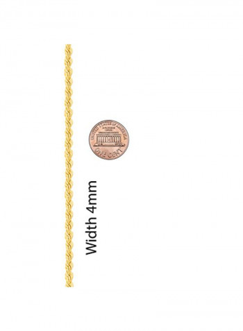 24K Gold Plated Rope Chain Necklace