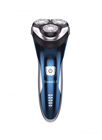 Rechargeable Waterproof Electric Shaver Blue/Silver/Black