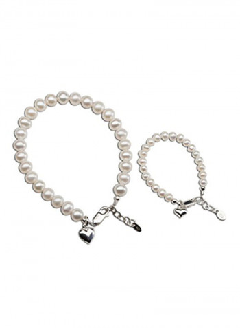 2-Piece Cultured Pearl Sterling Silver Bracelet
