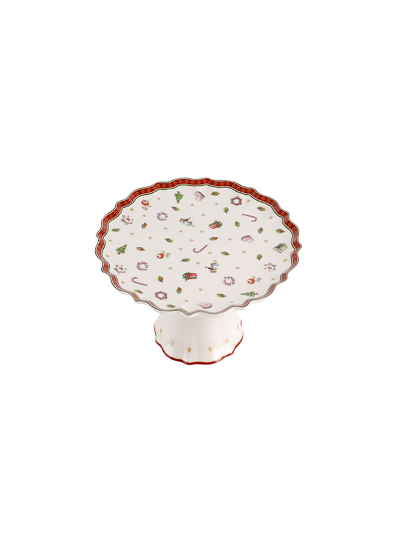 Delight Footed Small Cake Plate Multicolour 21cm