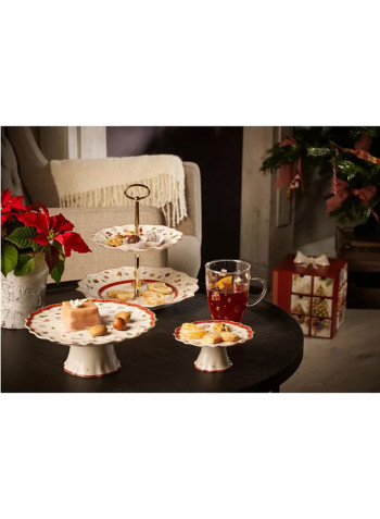 Delight Footed Small Cake Plate Multicolour 21cm