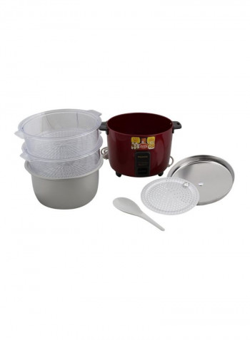 Electric Rice Cooker 1 l SR-WA22H(SS) Burgundy/Clear/Black